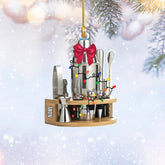 Pretyprints Personalized Bartender Christmas Ornament, Bartender Ornament, for Bartender Lover, Xmas Tree Decor, Gift for Bartender (Style 5)